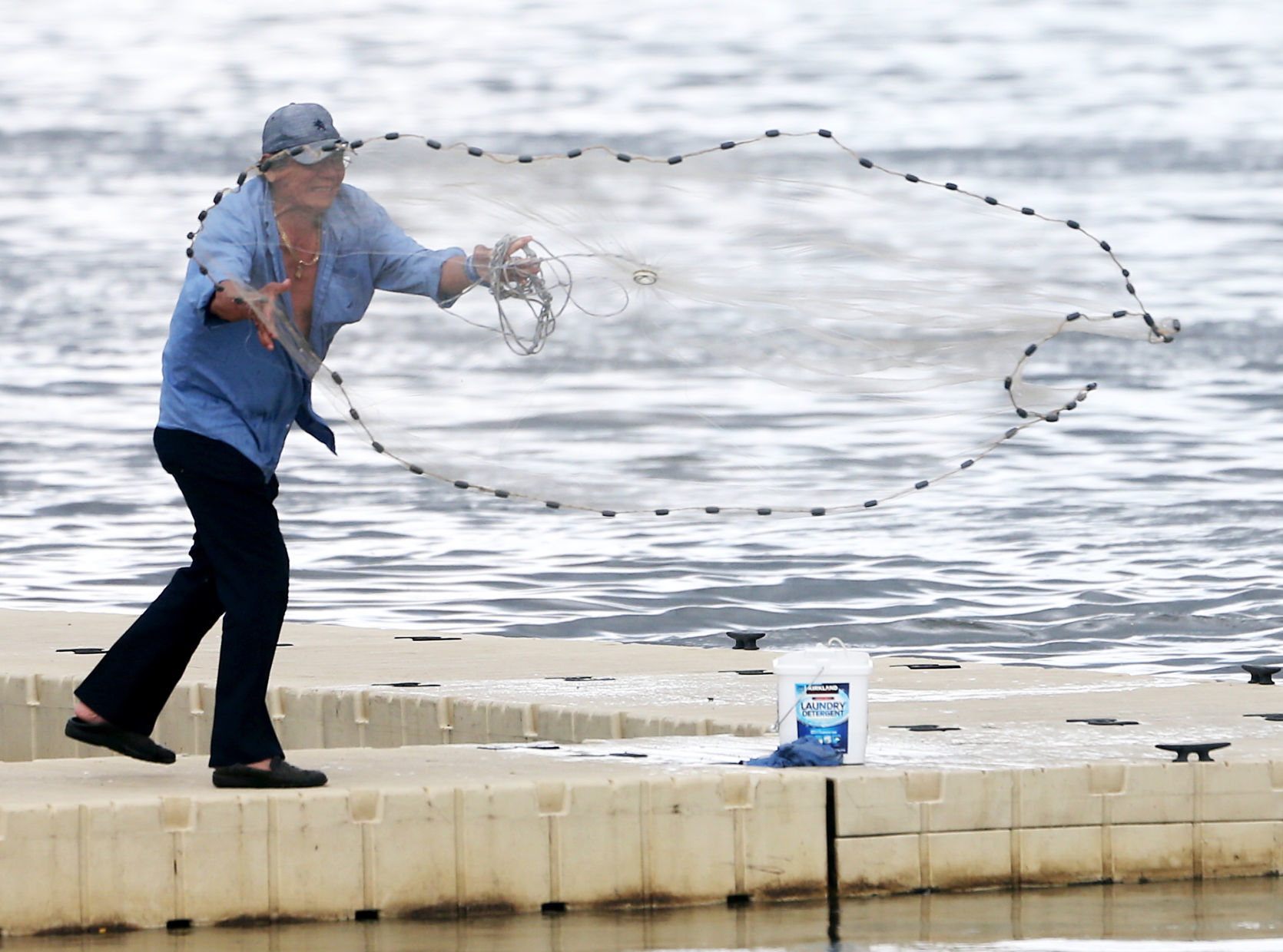 Net fishing at Credit Island